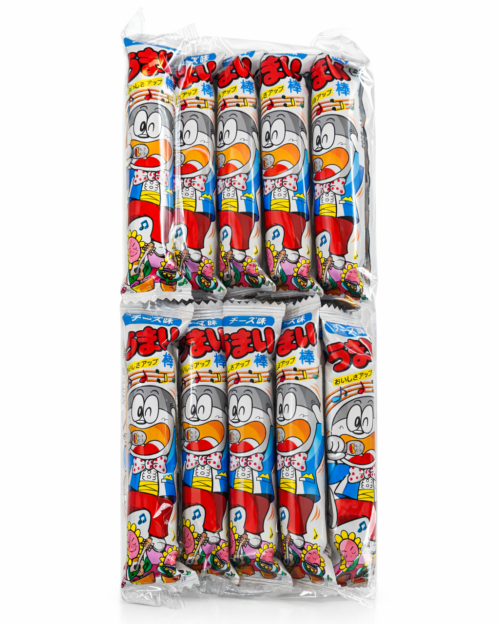 Japanese Umaibo cheese puff bundle multiple corn snack sticks assortment from Japan