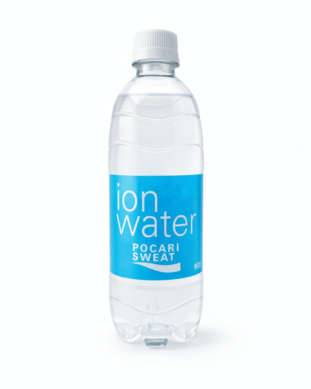 Japanese Pocari Sweat ion water 500ml bottle sports drink packaging on white background