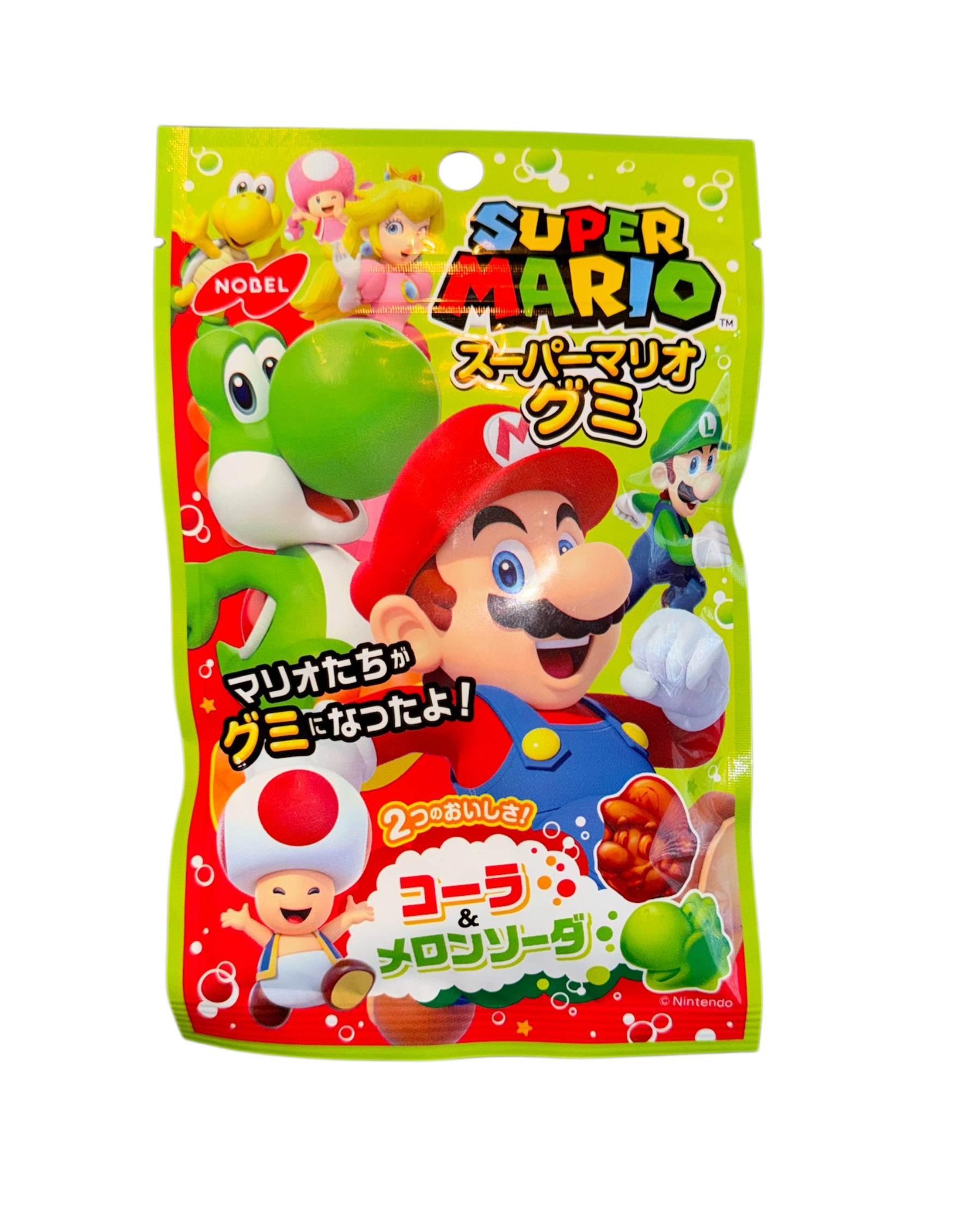 Japanese Super Mario gummies cola melon soda candy Nintendo themed gummy candy Japan packaging