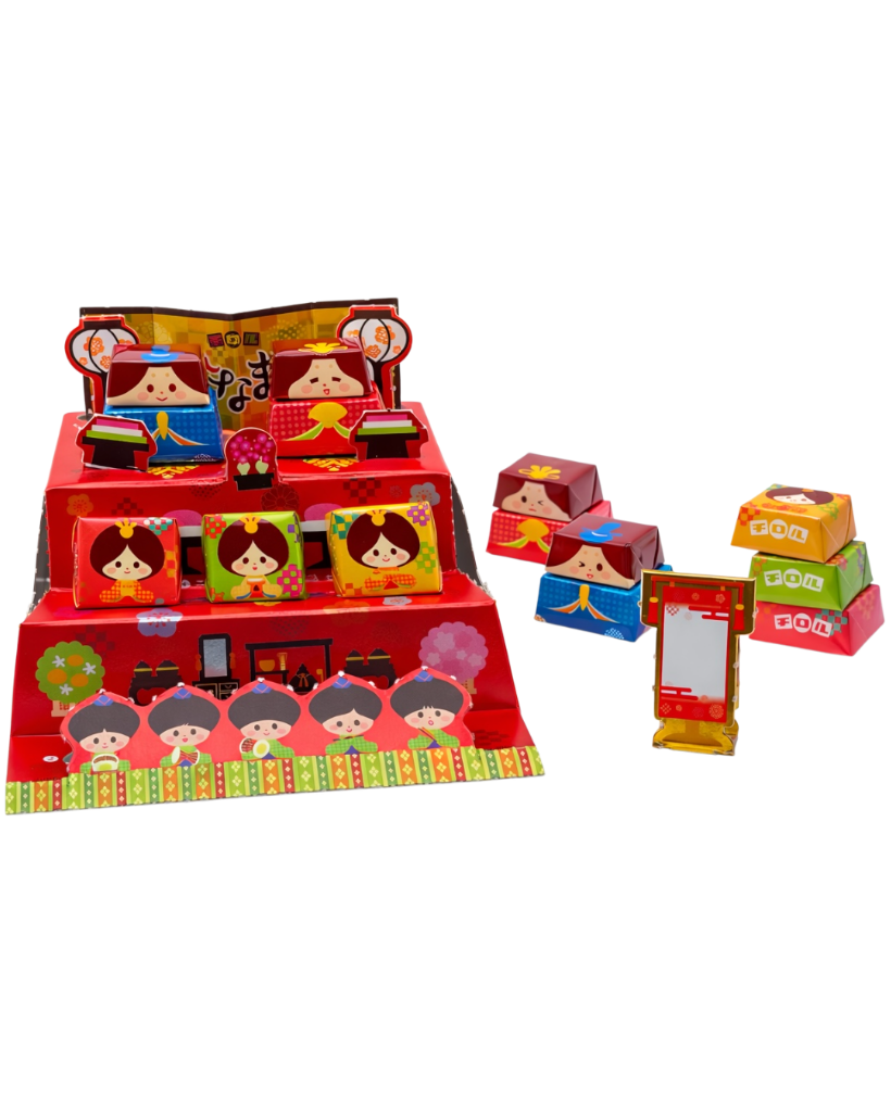 Tirol chocolate Hinamatsuri festival display set Japan collectible candy display with mini chocolates