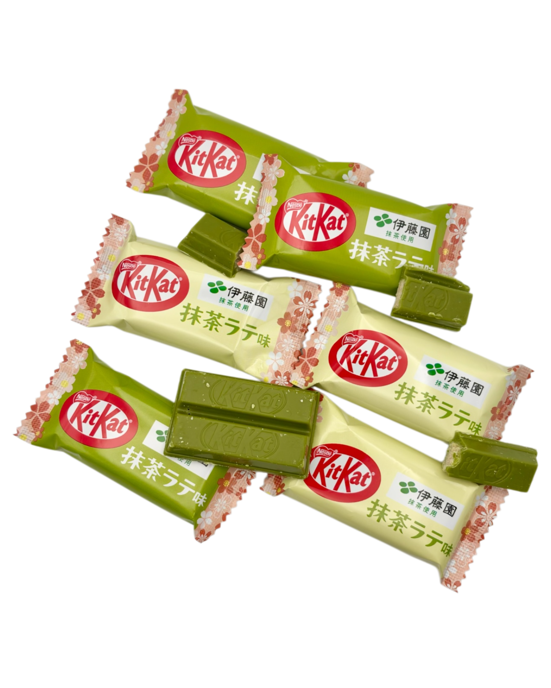 Japanese Matcha Latte KitKat individual mini bars matcha chocolate wafers assortment
